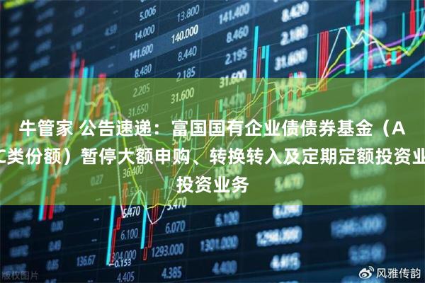 牛管家 公告速递：富国国有企业债债券基金（A、C类份额）暂停大额申购、转换转入及定期定额投资业务